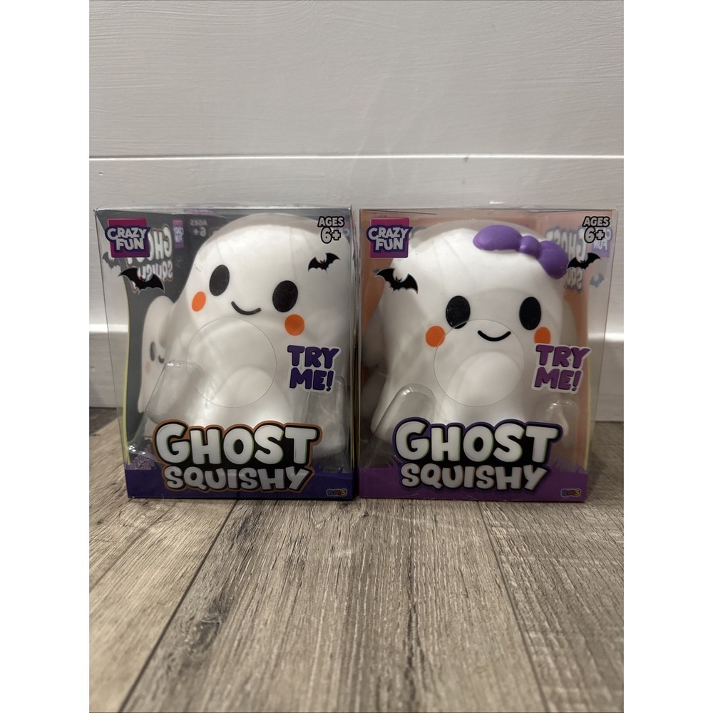 2 Crazy Fun Ghost Squishy. Brand New In Box And Very Rare Lot. "Boy and Girl"